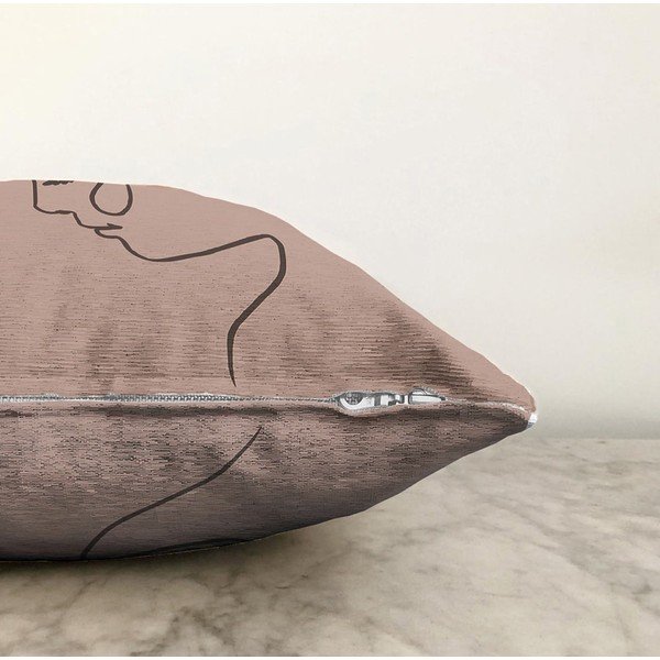Bež jastučnica s udjelom pamuka Minimalist Cushion Covers Portrait, 55 x 55 cm-image-1
