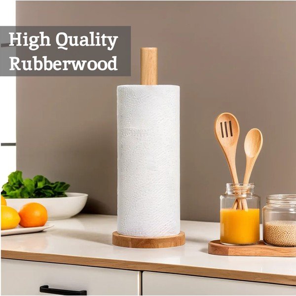 Drveni stalak za papirnate ručnike u prirodnoj boji ø 12 cm Soka – Premier Housewares-image-4