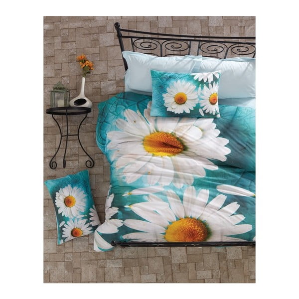 Posteljina s posteljinom za bračni krevet Daisy in the Sky, 200 x 220 cm