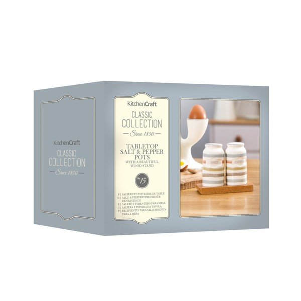 Set posuda za sol i papar sa postoljem Kitchen Craft Classic Collection-image-1
