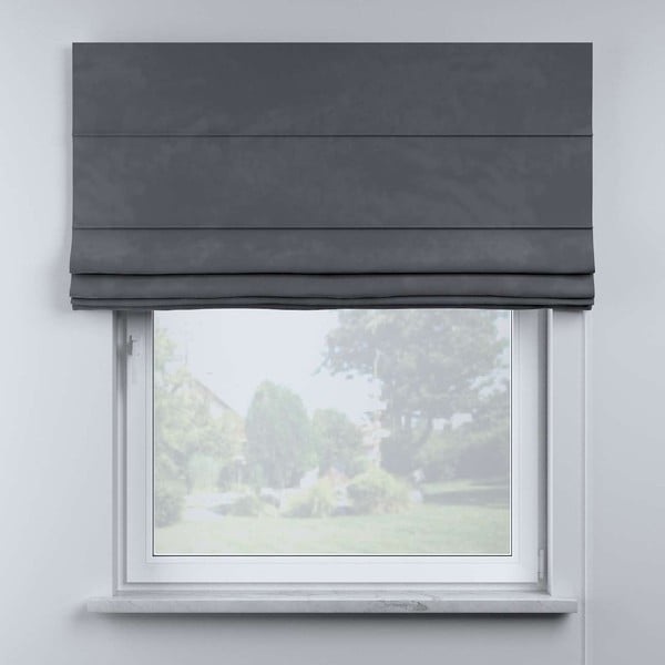 Sivi rimski zastor 170x100 cm Posh Velvet - Yellow Tipi-image-1