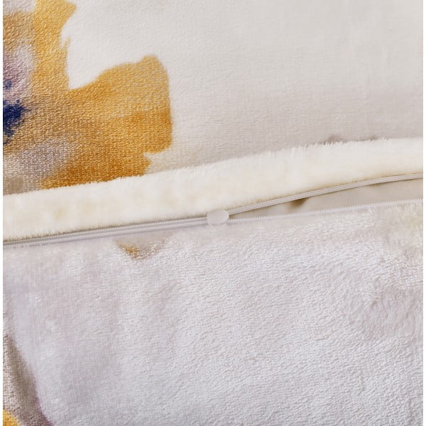 Bijela posteljina za krevet za jednu osobu od mikropliša 140x200 cm Blossom – My House-image-3