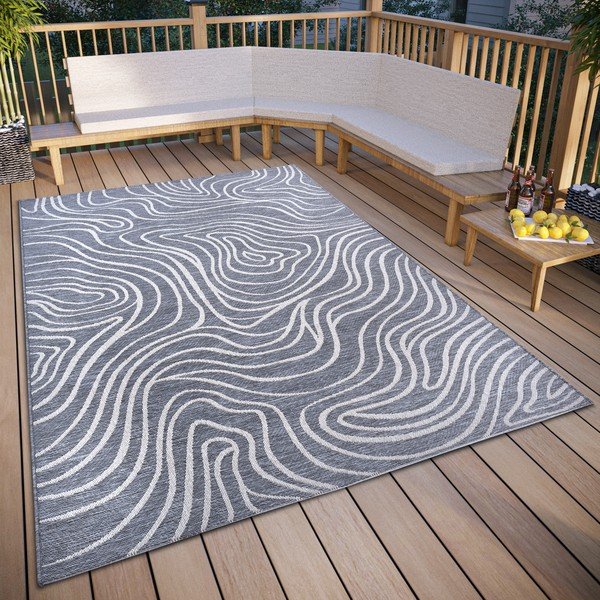 Sivi vanjski tepih 77x150 cm – Elle Decoration-image-1