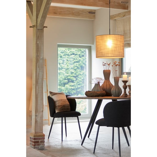 Crna podstavljena blagovaonska stolica Elyna – Light & Living-image-3