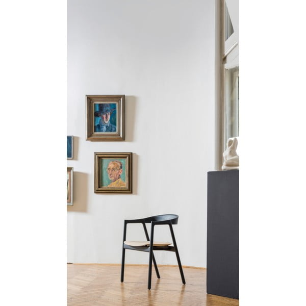 Smeđa blagovaonska stolica od punog hrasta Muna – Gazzda-image-1