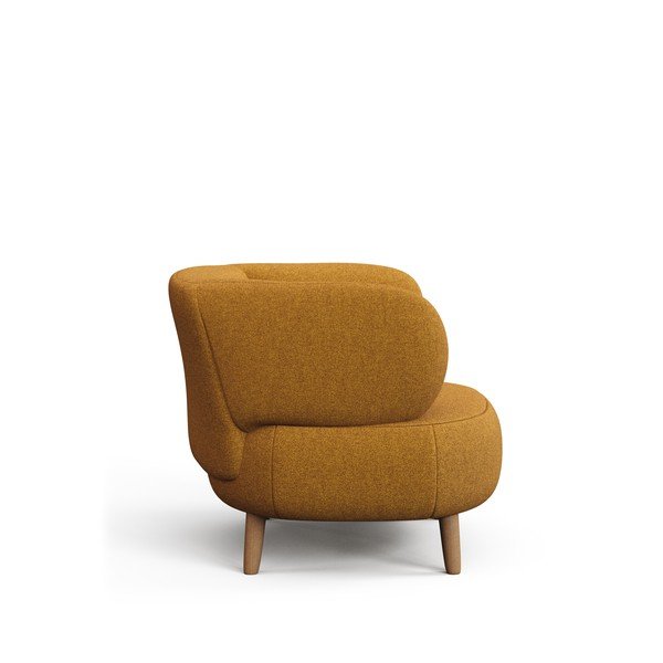Senf žuta fotelja od bouclé tkanine Luisa – Kave Home-image-3