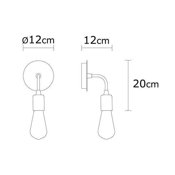 Crna zidna lampa Harput – Opviq lights-image-3