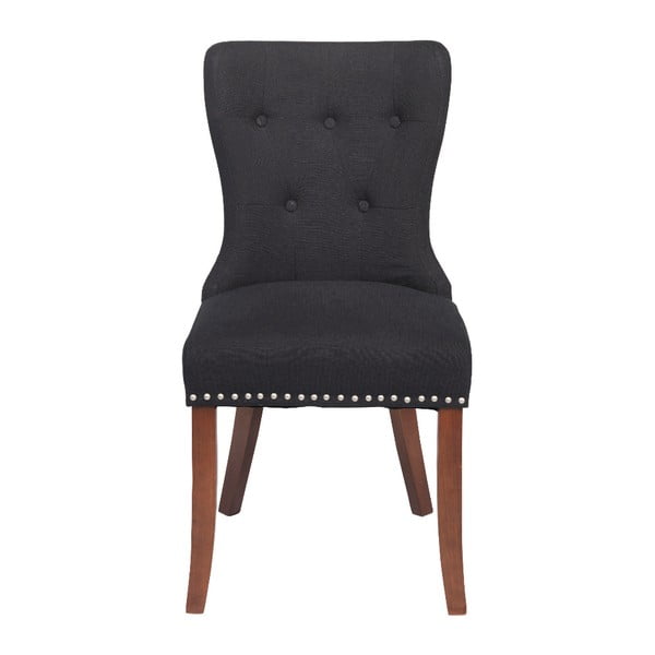 Crna blagovaonska stolica sa smeđim nogama Rowico Adele