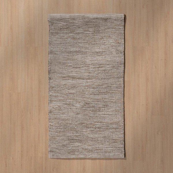 Smeđi obostrani tepih od mješavine vune 80x150 cm – Ixia-image-1