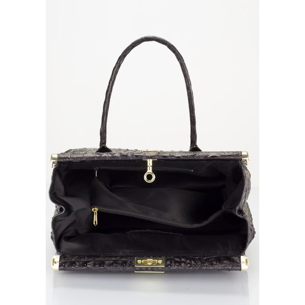 Crna kožna torbica Lisa Minardi Lantha-image-3