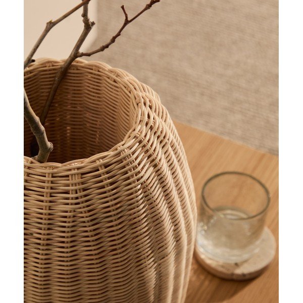 Vaza od ratana u prirodnoj boji (visina 40 cm) Zilna – Kave Home-image-1