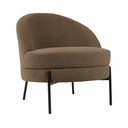 Siva/smeđa fotelja od bouclé tkanine Noble – Leitmotiv