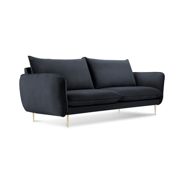 Antracit siva baršunasta sofa Cosmopolitan Design Florence, 160 cm