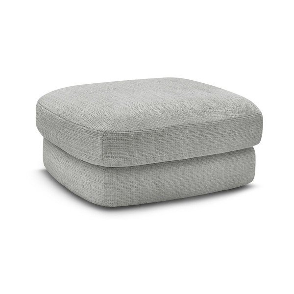 Svijetlo sivi tabure od šenila Leonore – Bobochic Paris