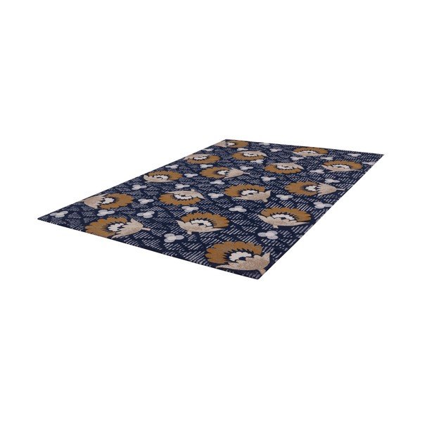 Tamno plavi vuneni tepih 133x190 cm Chintz – Agnella-image-3
