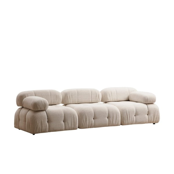 Krem sofa od bouclé tkanine 288 cm Bubble – Artie