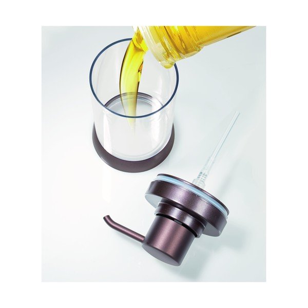 Crni dozator sapuna s pumpicom u tamnoj brončanoj boji iDesign Haley-image-2