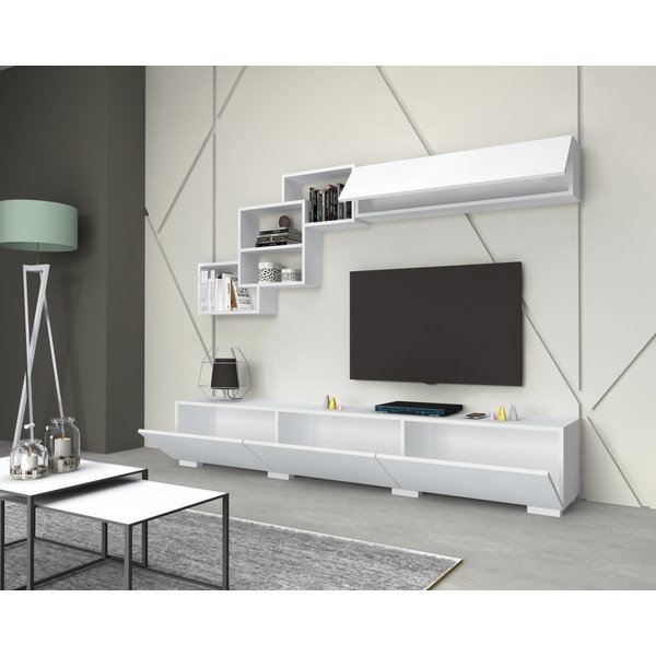 Bijeli TV stol 210x40 cm Fly - Gauge Concept-image-1
