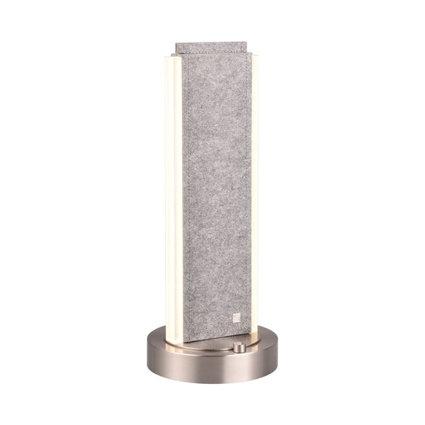 Siva LED stolna lampa s tekstilnim sjenilom (visina 51 cm) Cicara – CINQUE