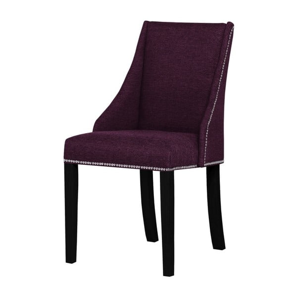 Ljubičasta stolica s nogama od crne bukve Ted Lapidus Maison Patchouli