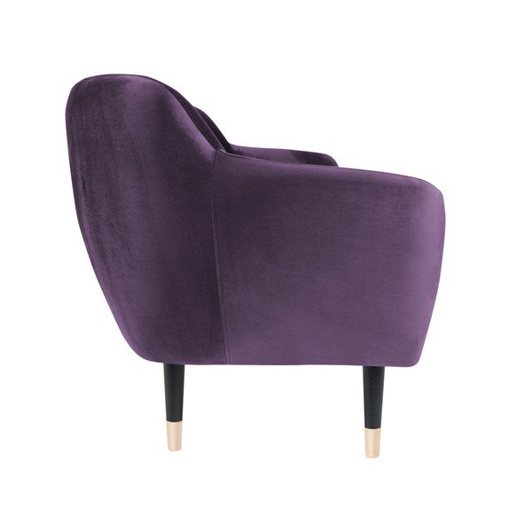 Ljubičasta sofa s crnim nogama Mazzini Sofas Benito, 158 cm-image-3