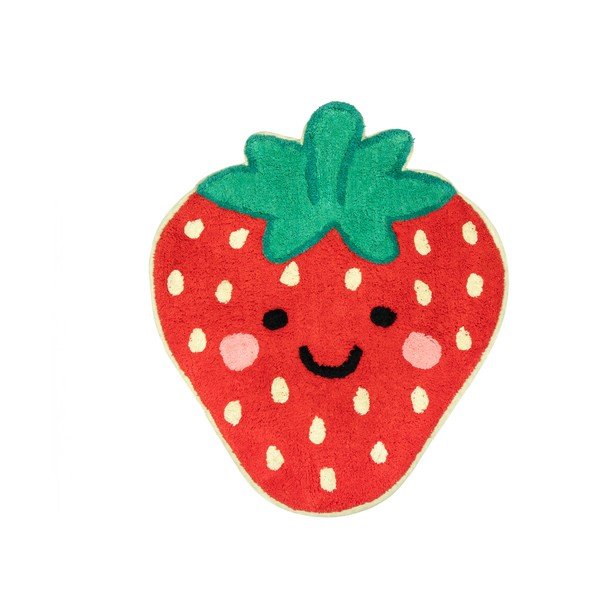 Crveni pamučan dječji tepih 60x52 cm Strawberry – Sass & Belle