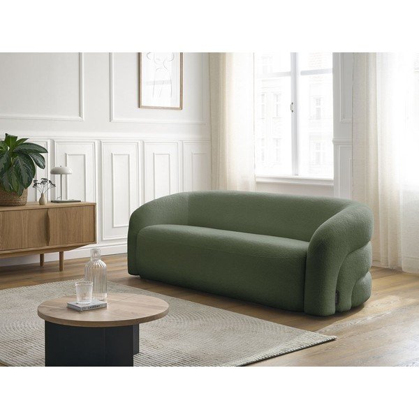 Zelena sofa od bouclé tkanine 193 cm Elina – Bobochic Paris-image-1