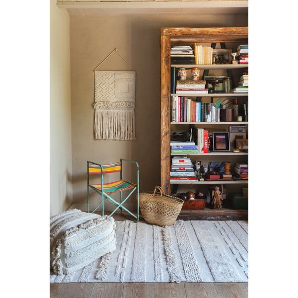 Svijetlo sivi/krem periv/ručno rađen pamučan tepih 140x200 cm Air Natural – Lorena Canals-image-4