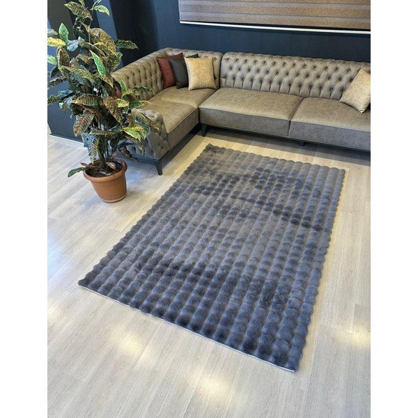 Antracitno sivi periv tepih 150x230 cm Bubble Anthracite – Mila Home-image-2