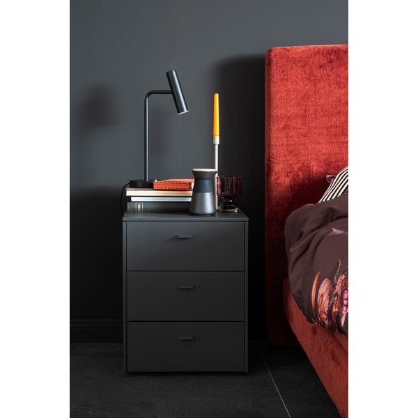 Crna LED stolna lampa s mogućnosti zatamnjivanja (visina 48 cm) Stina – Fischer & Honsel-image-2