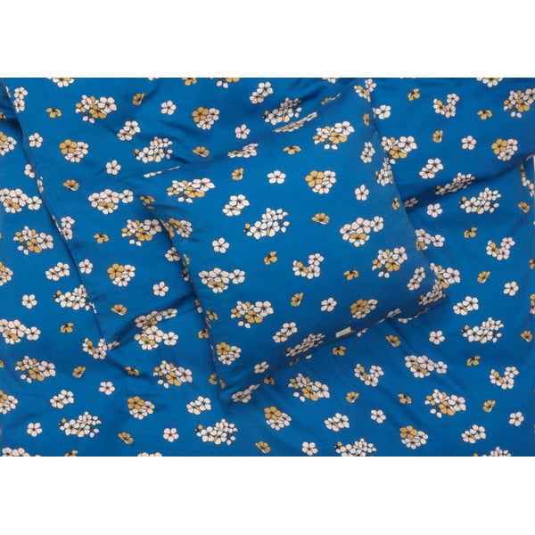 Plava posteljina za bračni krevet-za produženi krevet od pamučnog satena 200x220 cm Grand Pleasantly – JUNA-image-1