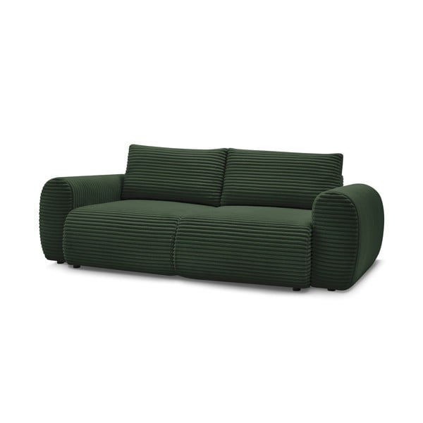 Tamno zelena sklopiva sofa od samta 257 cm Lucien – Bobochic Paris-image-3