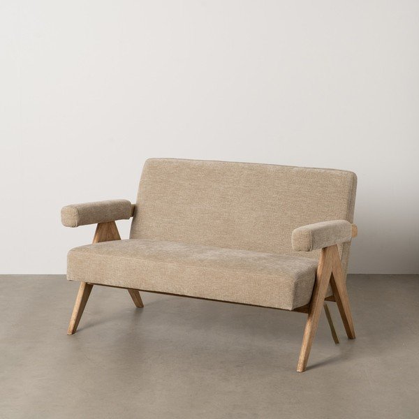 Bež sofa od šenila 134 cm Rest – Ixia-image-1