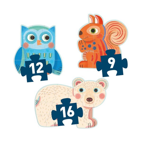 Set od 3 djece zagonetke Djo Forest-image-2