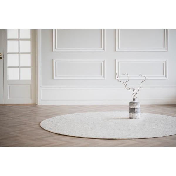 Svijetlo sivi vuneni okrugli tepih ø 250 cm Auckland - Rowico-image-2