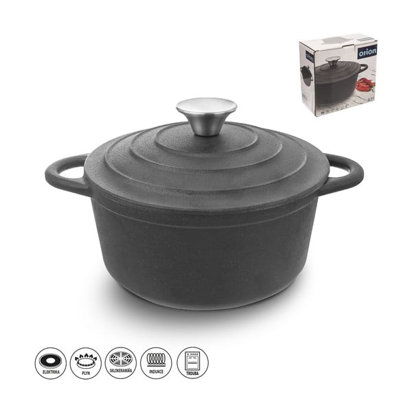 Lonac od lijevanog željeza s poklopcem 2,7 l Litina – Orion-image-3