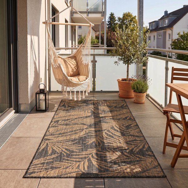Crni/smeđi unutarnji i vanjski tepih 60x100 cm Mira 1451 – Ayyildiz Carpets-image-1