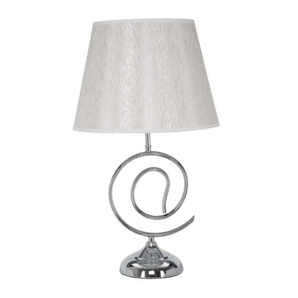 Bijela i srebrna stolna lampa Mauro Ferretti Lampada Da Tavolo, visina 51,5 cm