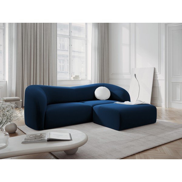 Plava baršunasta sofa 237 cm Santi – Interieurs 86-image-1