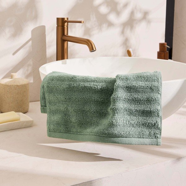 Zeleni pamučan ručnik od frotira 30x50 cm Maya – douceur d'intérieur-image-2