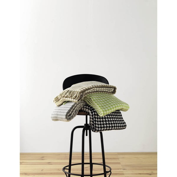 Limeta zelena karirana s udjelom pamuka Euromant Pearls, 140 x 180 cm-image-1