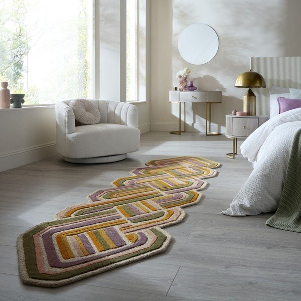 Ručno rađena vunena staza 80x300 cm Lattice Shaped  – Flair Rugs-image-1