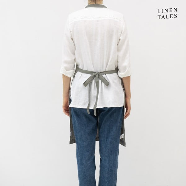 Lanena pregača Khaki – Linen Tales-image-1