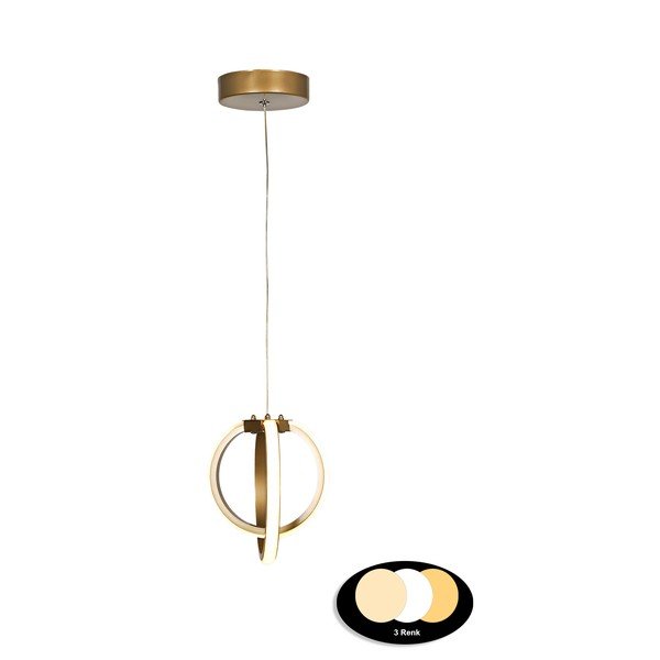 Metalna LED viseća svjetiljka u brončanoj boji ø 25 cm Sezen – Squid Lighting