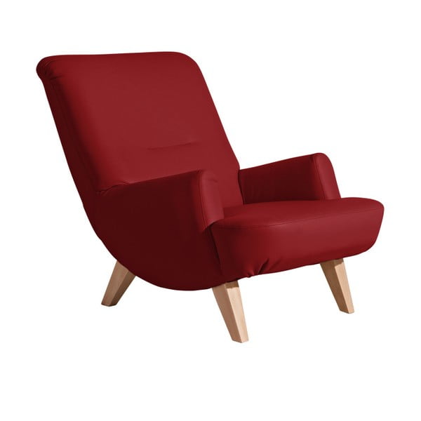 Crvena fotelja od imitacije kože Max Winzer Brandford