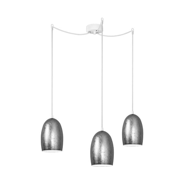 Trostruka stropna svjetiljka u srebrnoj boji Sotto Luce UME Elementary 3S