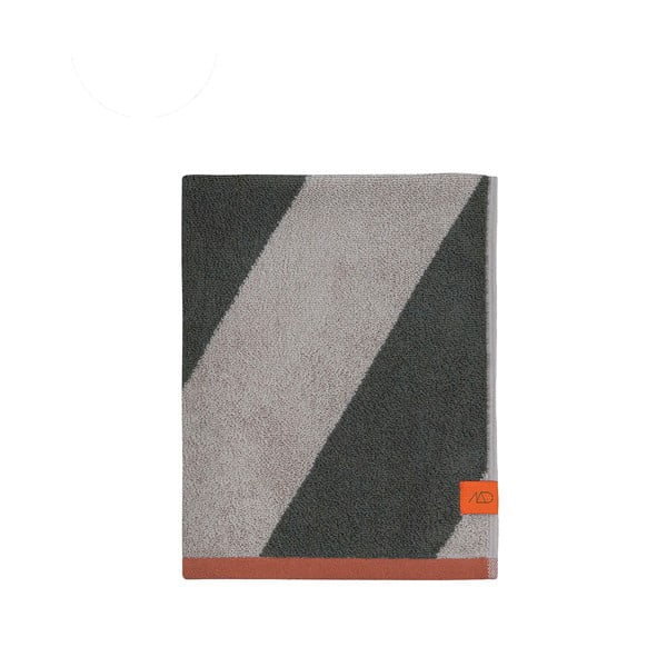 Kaki zeleni ručnik od organskog pamuka od frotira 70x133 cm Diagonal – Mette Ditmer Denmark