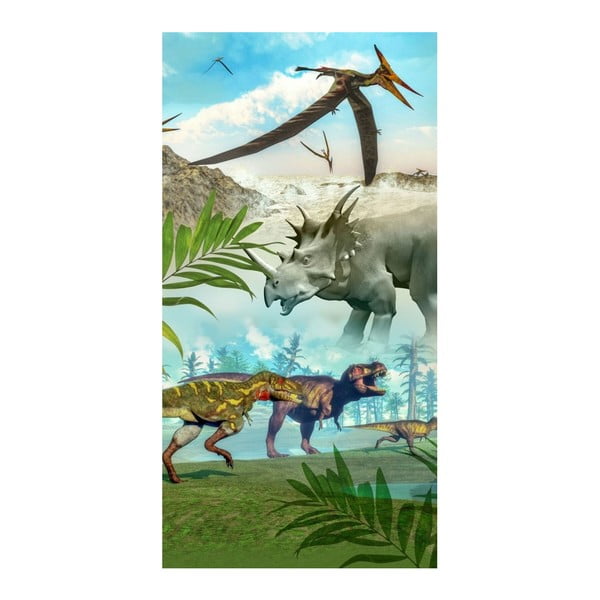 Ručnik za plažu s printom Good Morning Dinoworld, 150 x 75 cm