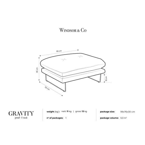 Tamnoplavi baršunasti tabure Windsor & Co Sofas Gravity-image-4