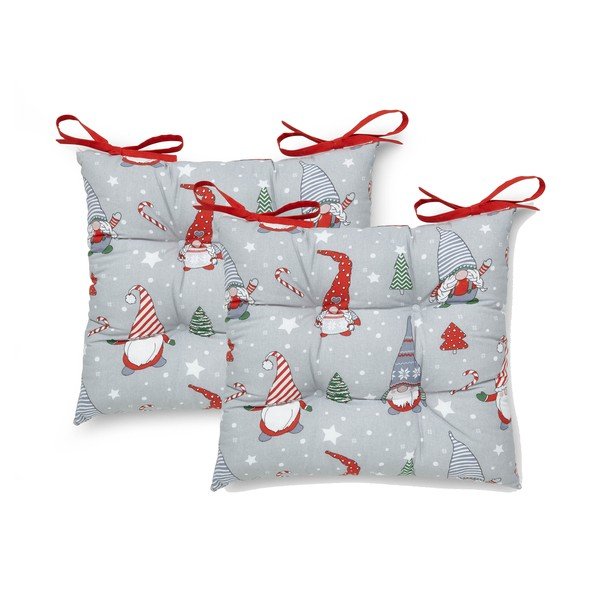 Jastuci za sjedenje u setu 2 kom s božićnim motivom 40x40 cm Gnomes – Catherine Lansfield
